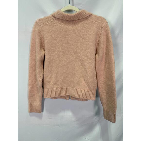 DUNST Pink Open Collar Knit Cardigan Size S with Damaged Buttons - Picture 5 of 9